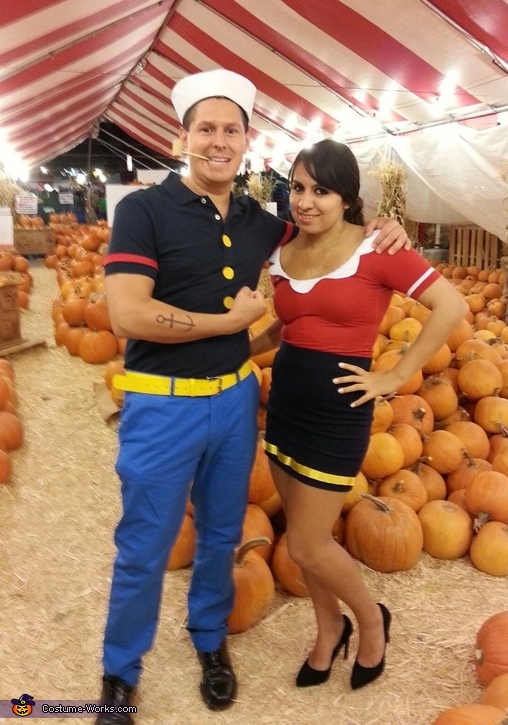 Popeye and Olive Oil - DIY Couple Halloween Costume