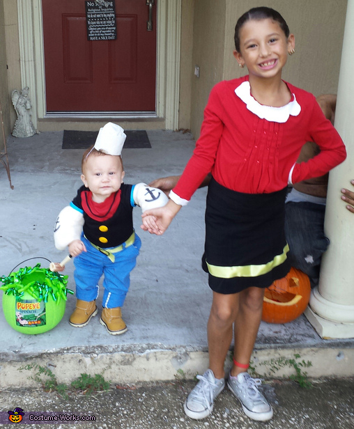 Popeye and Olive Oyl Children's Costume | Coolest DIY Costumes