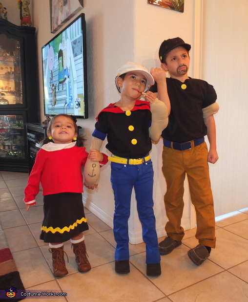 Popeye, Olive Oyl and Bluto Group Costume