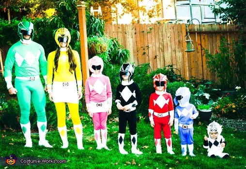 DIY Power Ranger Family Costumes