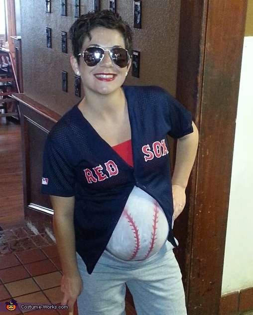 Pregnant Red Sox Player Halloween Costume