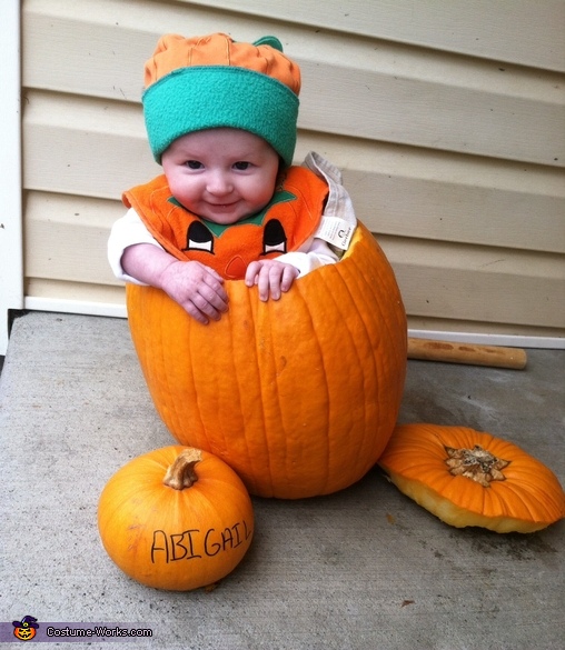 Original Halloween Costumes - Pumpkin Baby Halloween Photo - Costume ...