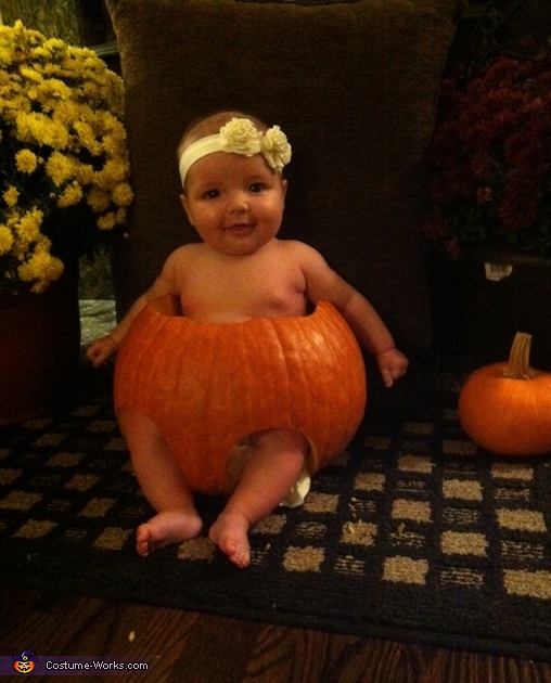Pumpkin Pie Baby in a Pumpkin Costume