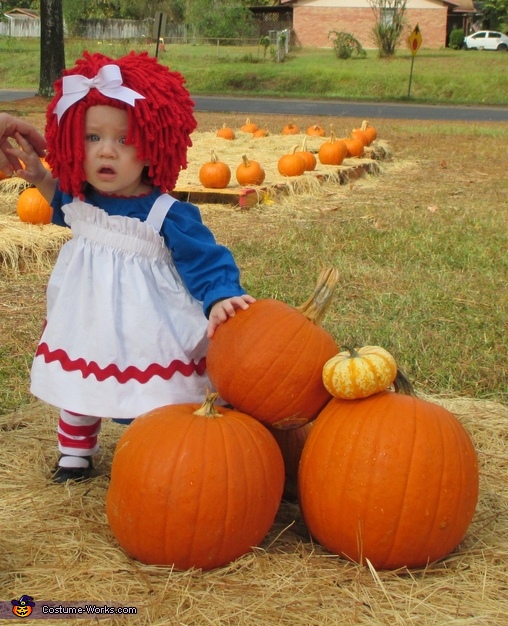 Raggedy Ann Baby Halloween Costume | DIY Costumes Under $35 - Photo 3/5