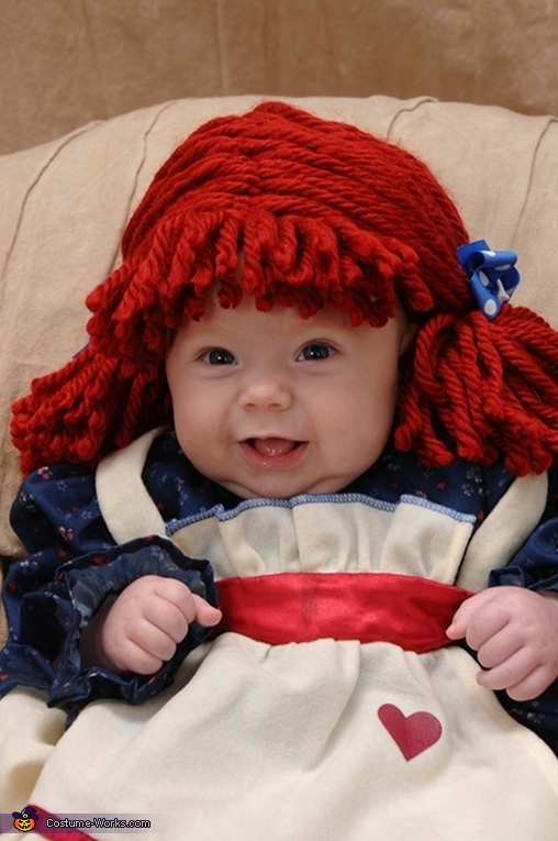 Cute Raggedy Ann Baby Costume - Photo 2/6