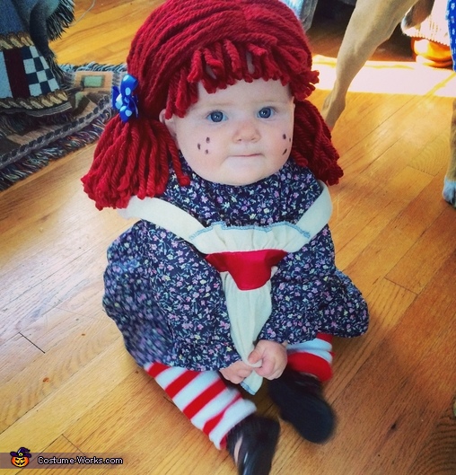 DIY Raggedy Ann Baby Halloween Costume