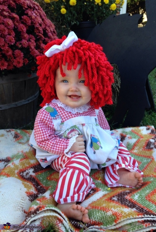Cute Homemade Raggedy Ann Baby Costume | Last Minute Costume Ideas