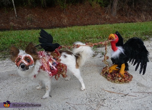 Homemade Roadkill Zombie Dog Costume