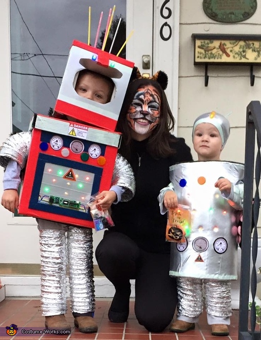 Robot Boys and Tiger Mom Costume