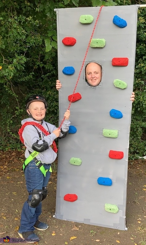 Rock Climber and Wall Costume