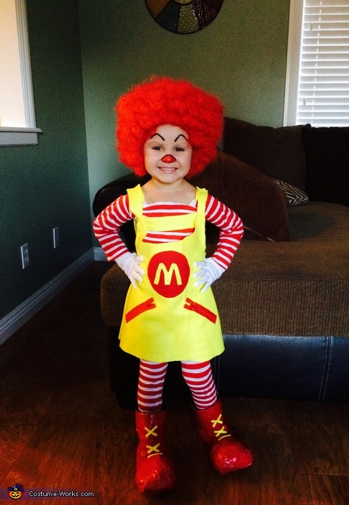 Ronald McDonald Girl's Costume