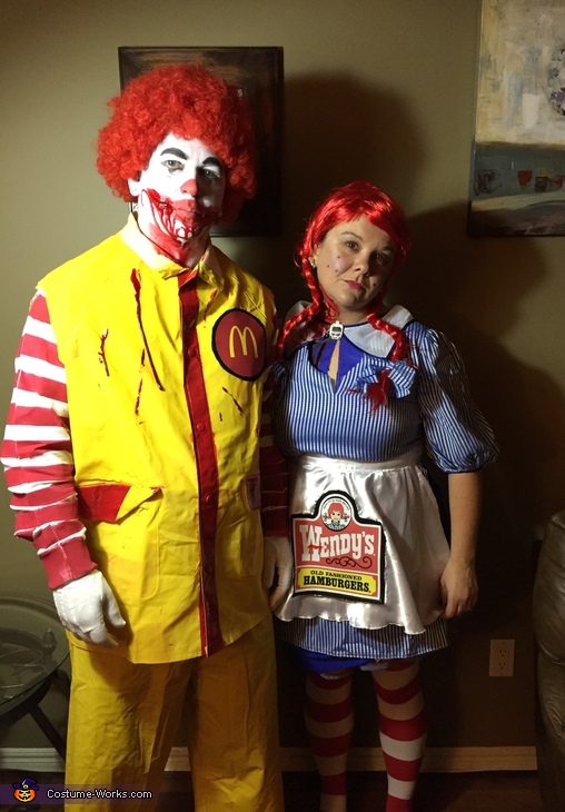 Ronald McDonald & Wendy Couple Costume