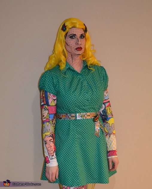 Roy Lichtenstein Pop Art Comic Girl Costume