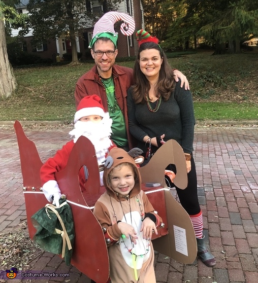 Santa and his Reindeer and Elves Costume