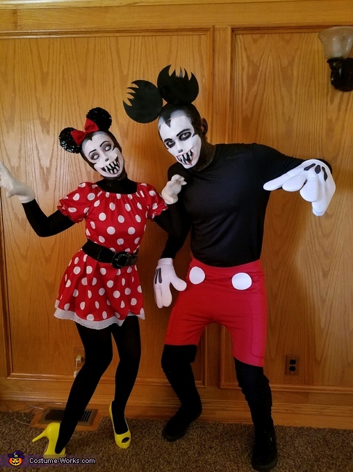 Scary Mickey and Minnie Mouse Costume