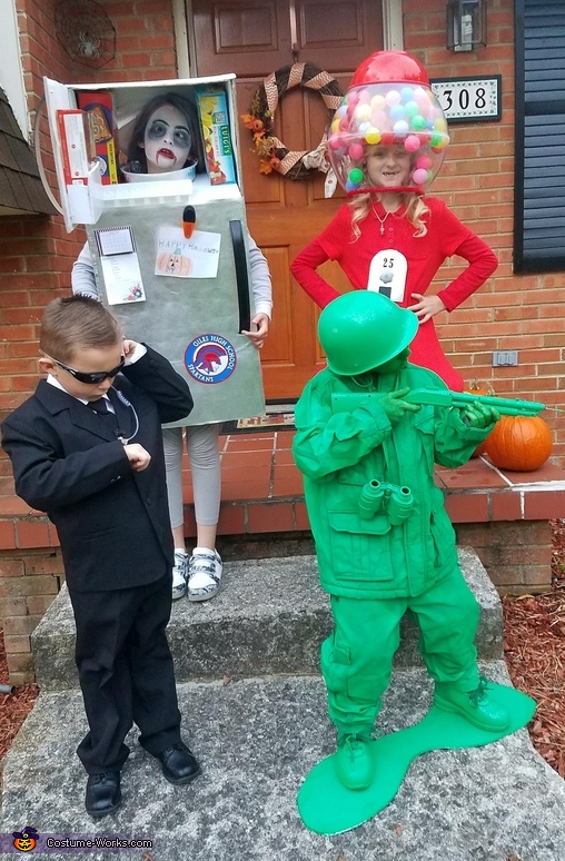 Secret Agent, Toy Soldier, Gumball Machine and Refrigerator Costume