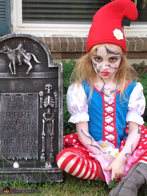 Shattered Garden Gnome Girl's Halloween Costume | DIY Costumes Under $35
