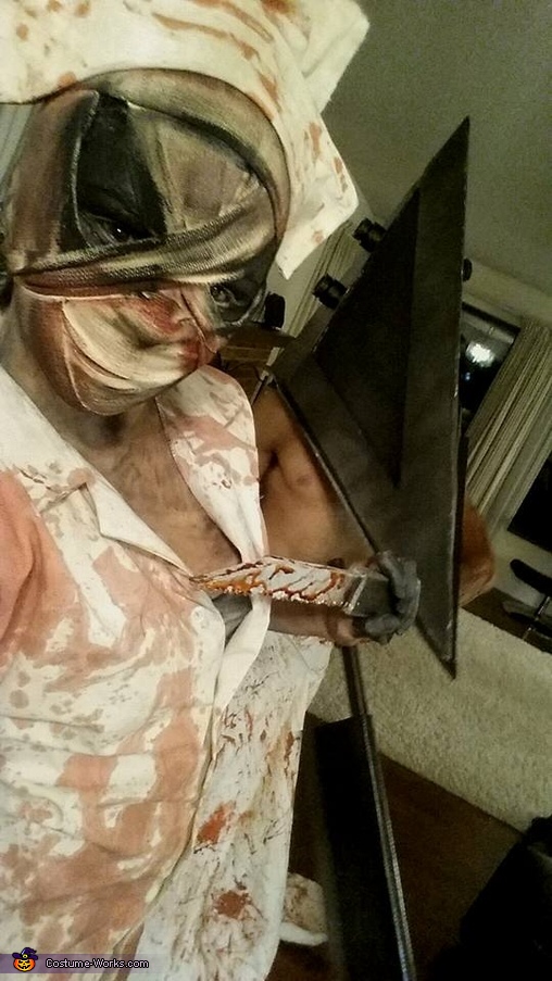 Silent Hill Pyramid Head and the Faceless Nurse Costume