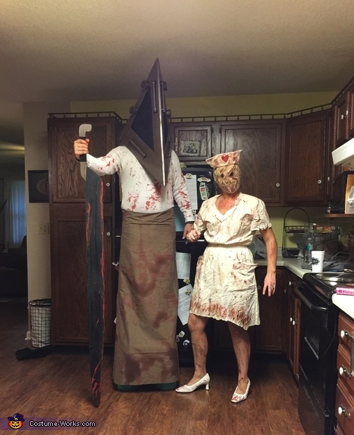 Silent Hill Pyramid Head and the Faceless Nurse Costume