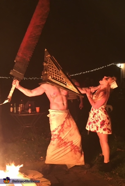 Silent Hill Pyramid Head and the Faceless Nurse Costume