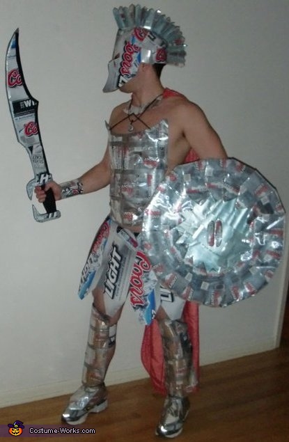 Coors Light Spartan Knight - Halloween Costume Made of Beer Cans!