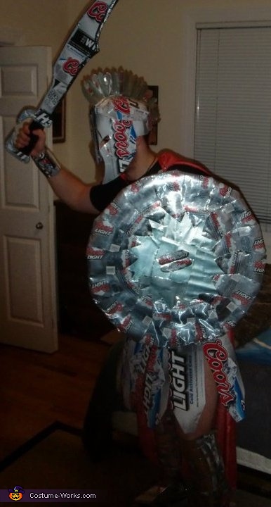 Coors Light Spartan Knight - Halloween Costume Made of Beer Cans ...