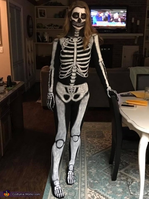 diy skeleton costume women