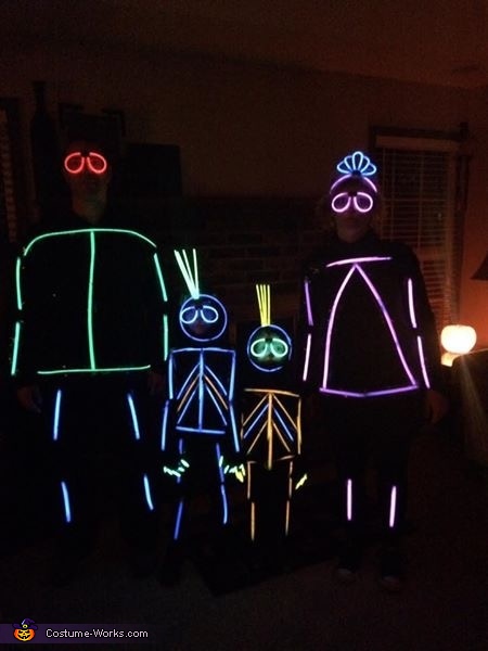 homemade glow stick costume