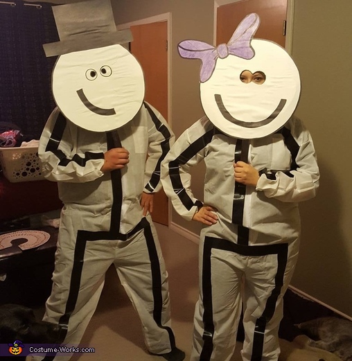 Stick Man and Stick Woman Couple Costume | Original DIY Costumes