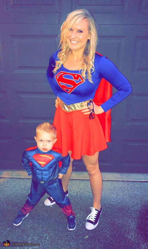 Super Mom and Super Toddler Costume
