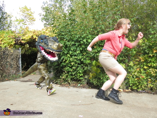 T-Rex and Ellie from Jurassic Park Costume