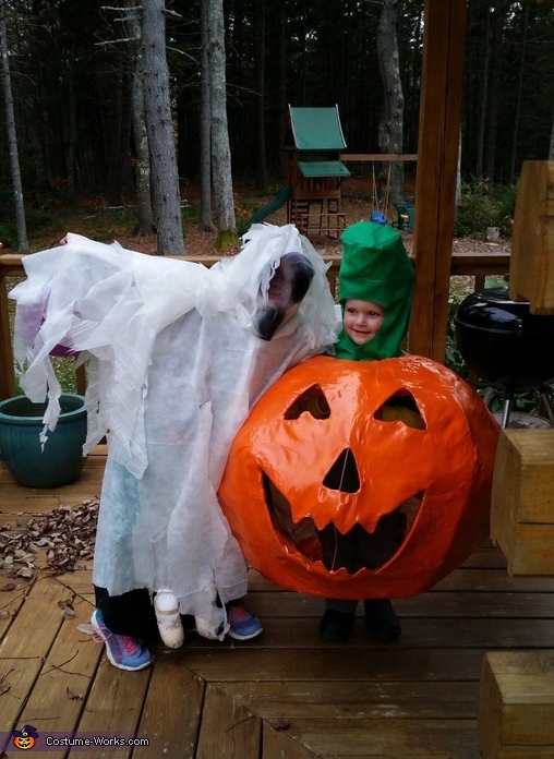 The Big Pumpkin and Ghost Costume