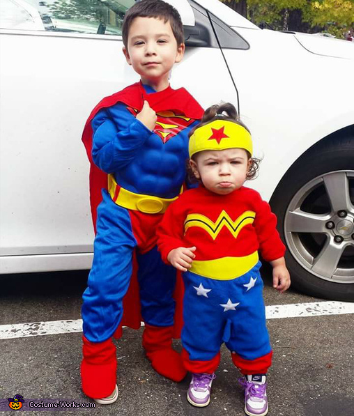 The Dynamic Duo - Superman and Superwoman Costume | Halloween Party Costumes