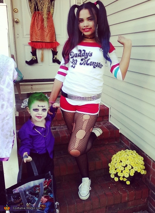 The Joker And Harley Quinn Kids Costume Diy Costumes Under 35 - Diy Harley Quinn Costume Kid
