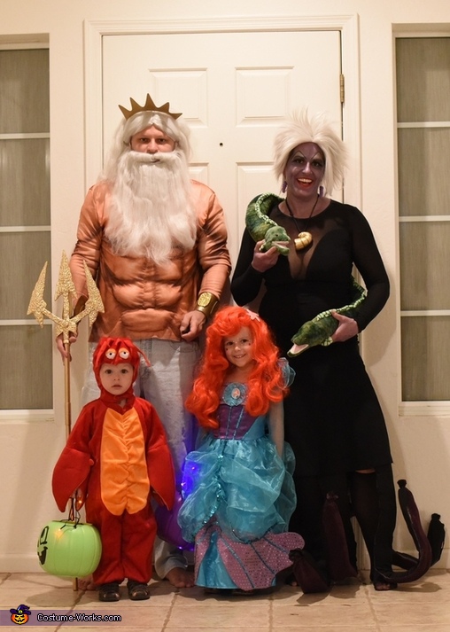 King triton Sebastian little mermaid family costume  Family costumes, The  little mermaid, King triton costume