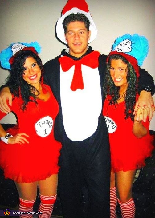 Thing 1, Thing 2 and The Cat In The Hat Costumes