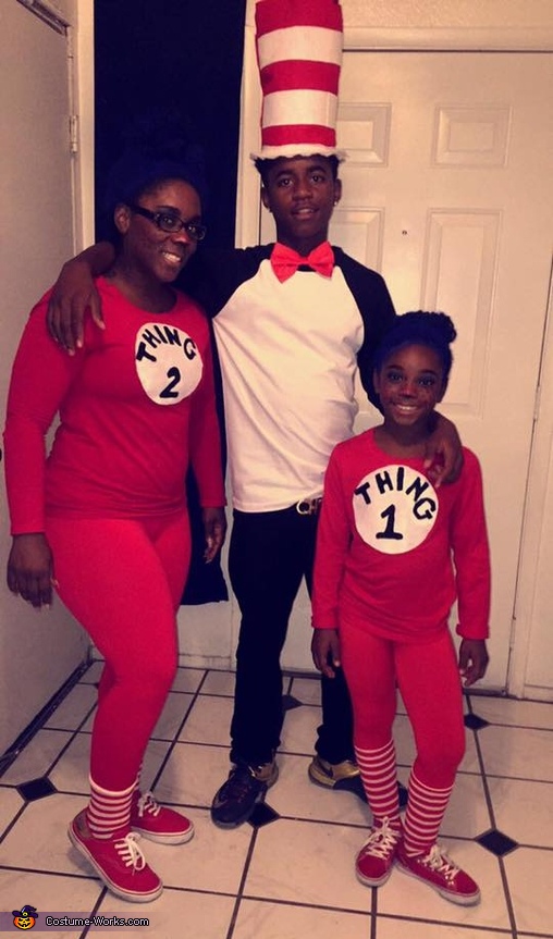 Thing 1 Thing 2 and the Cat in the Hat Costume Last Minute