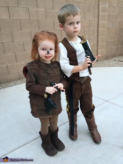 Tiny Chewbacca and Han Solo Costume
