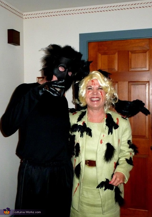Tippi Hedren from the Birds and a Crow Couple's Costume