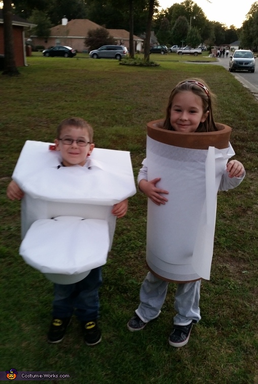 Toilet and Toilet Paper Costume
