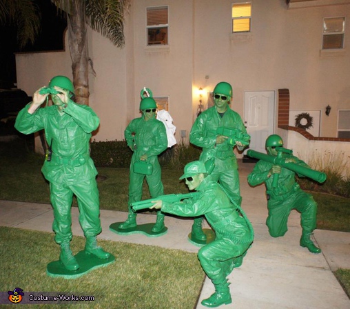 Plastic Toy Soldier Costume  Soldier costume, Toy soldier costume