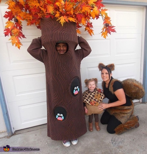 Tree Acorn and Squirrel Family Halloween Costume