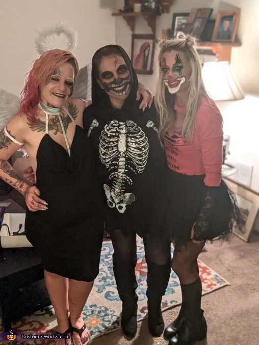 Triple D's: Dark Angel, Devil Mama, and Ditzy Clown Costume