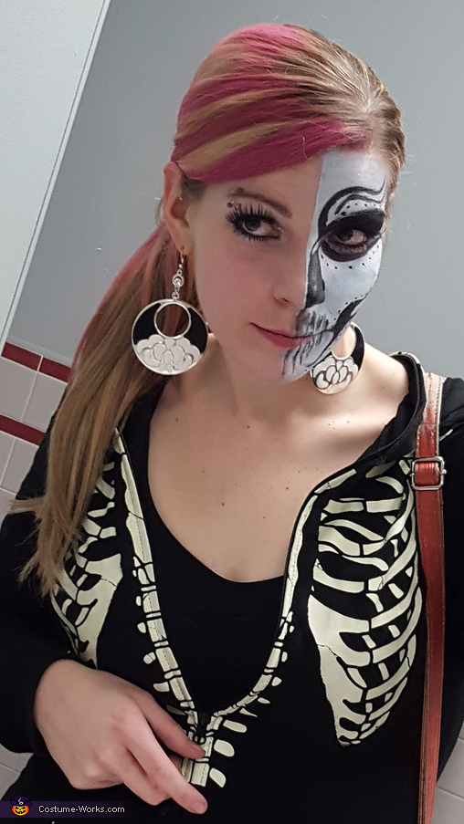 Two faced Skeleton Costume | Last Minute Costume Ideas