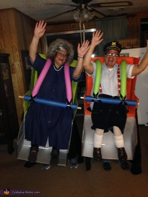 Two old Folks on a Roller Coaster Costume