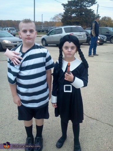 Wednesday and Pugsley Addams Family Halloween Costumes ⋆ Dream a Little  Bigger