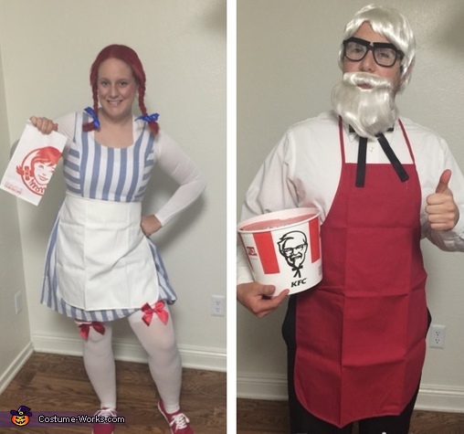 Wendy & Colonel Sanders Couple Costume | Last Minute Costume Ideas ...