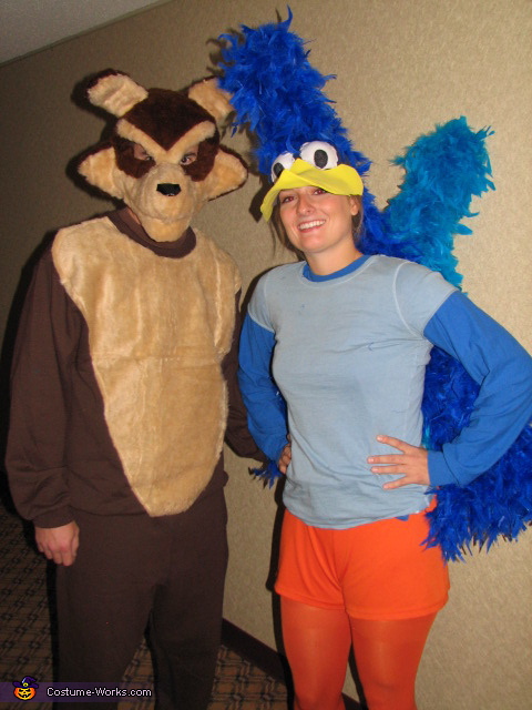 Wile E Coyote and Roadrunner Costume