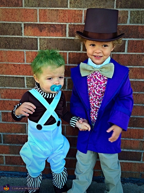 Willy Wonka and Oompa Loompa Baby Costume