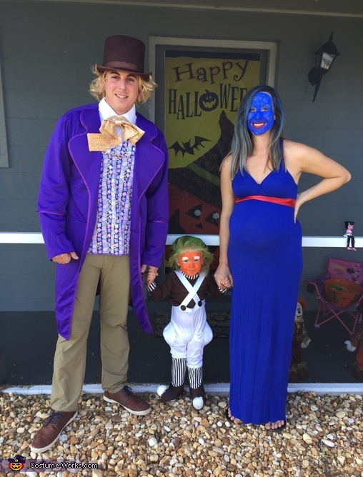 Willy Wonka, Violet and their Oompa Loompa Costume